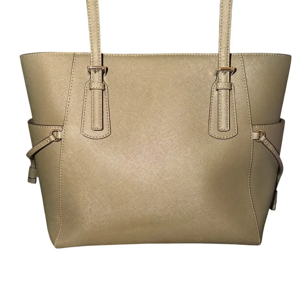 Michael Kors Voyager Large Saffiano Leather Tote Bag Olive Green Purse